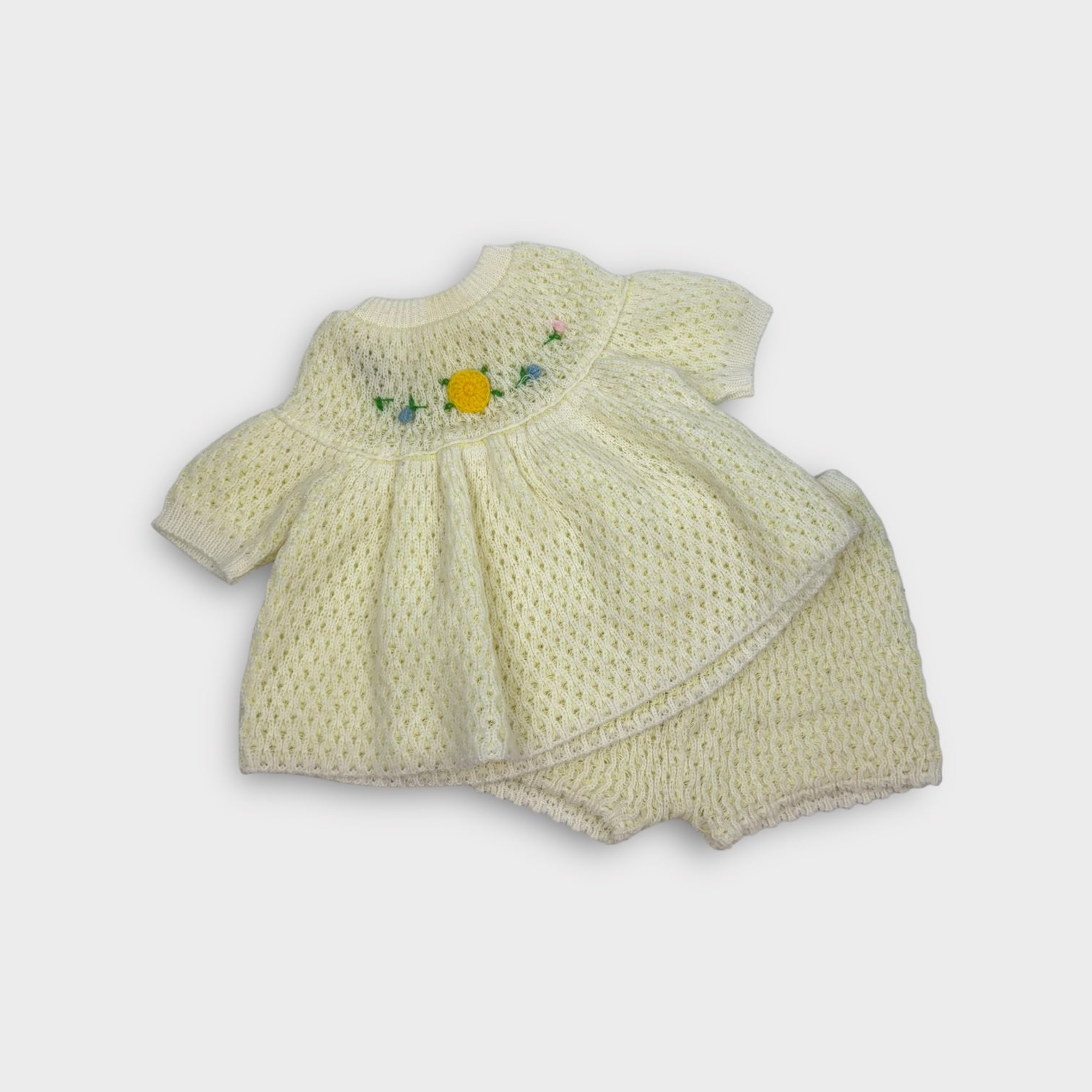 Vintage Crochet Matching Set, Size 0