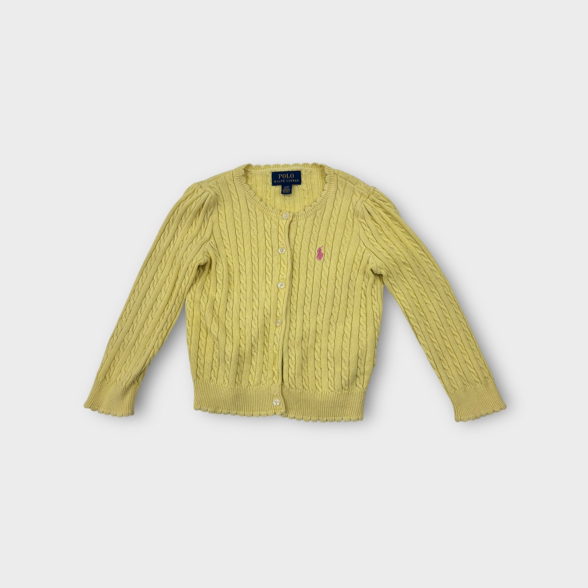 Polo Ralph Lauren Yellow Cardigan, Size 3