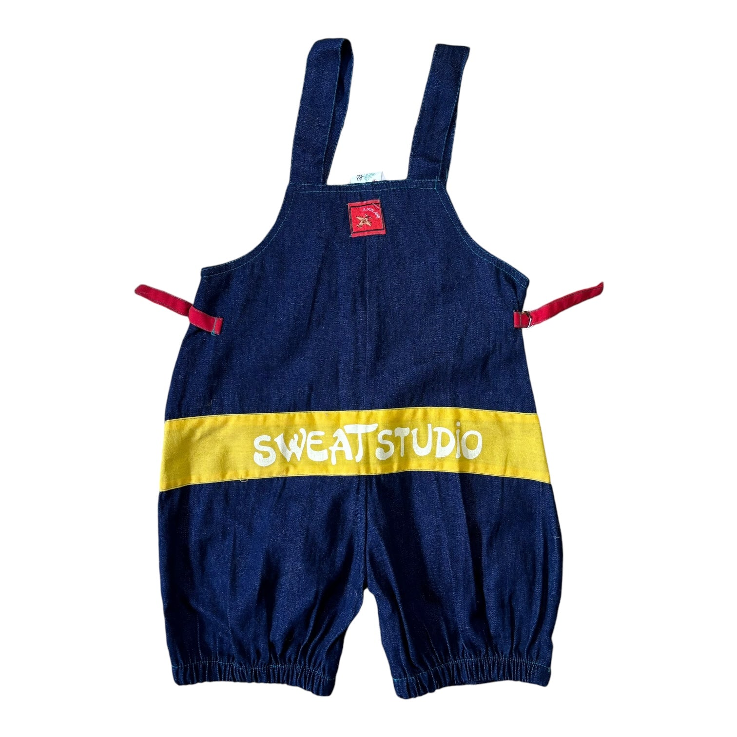 Retro Denim Apples Overalls, Size 4-5
