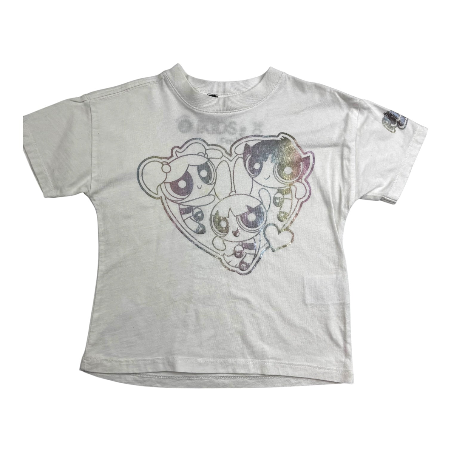 Powerpuff Girls White T-Shirt, Size 2