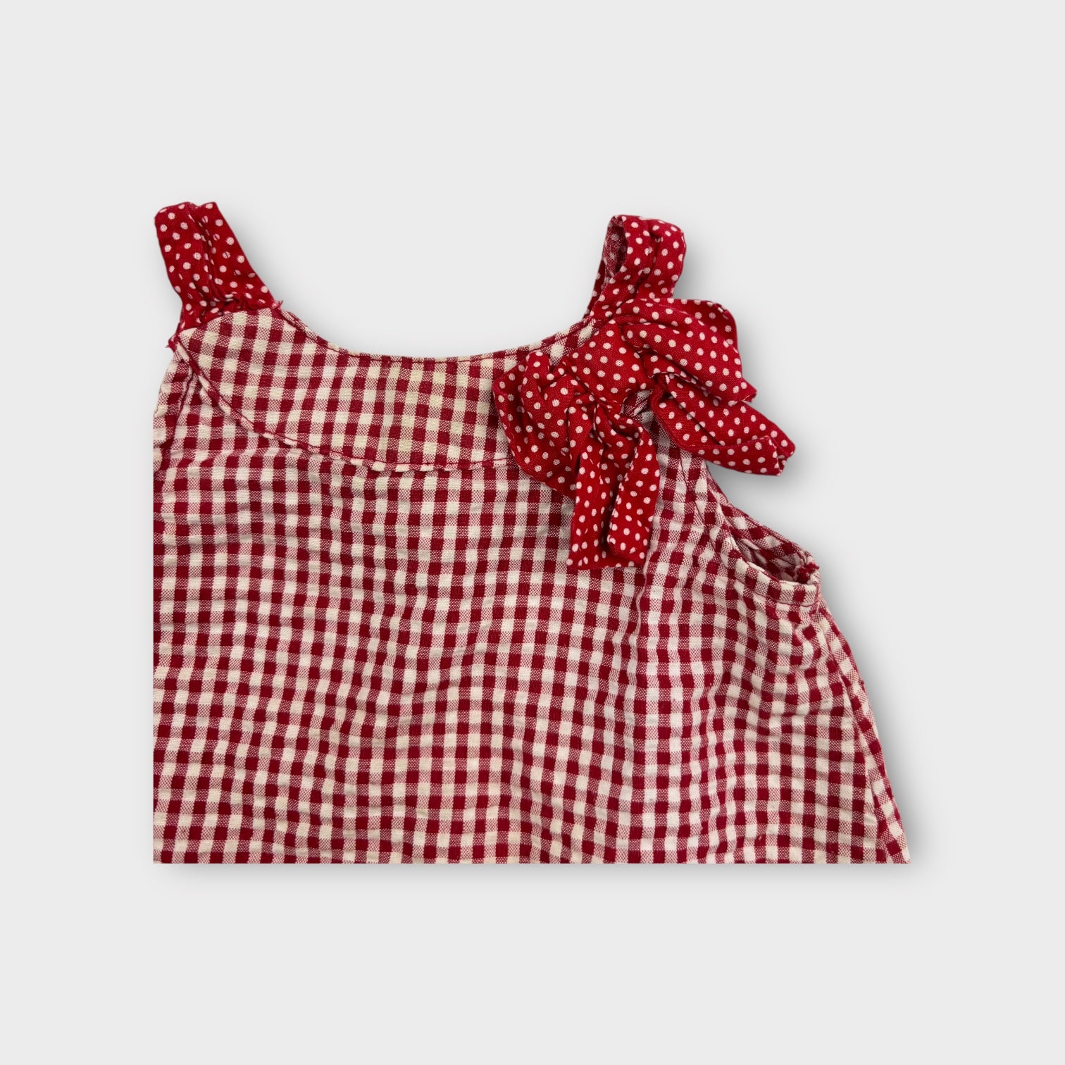 Vintage Red Gingham Dress, Size 00