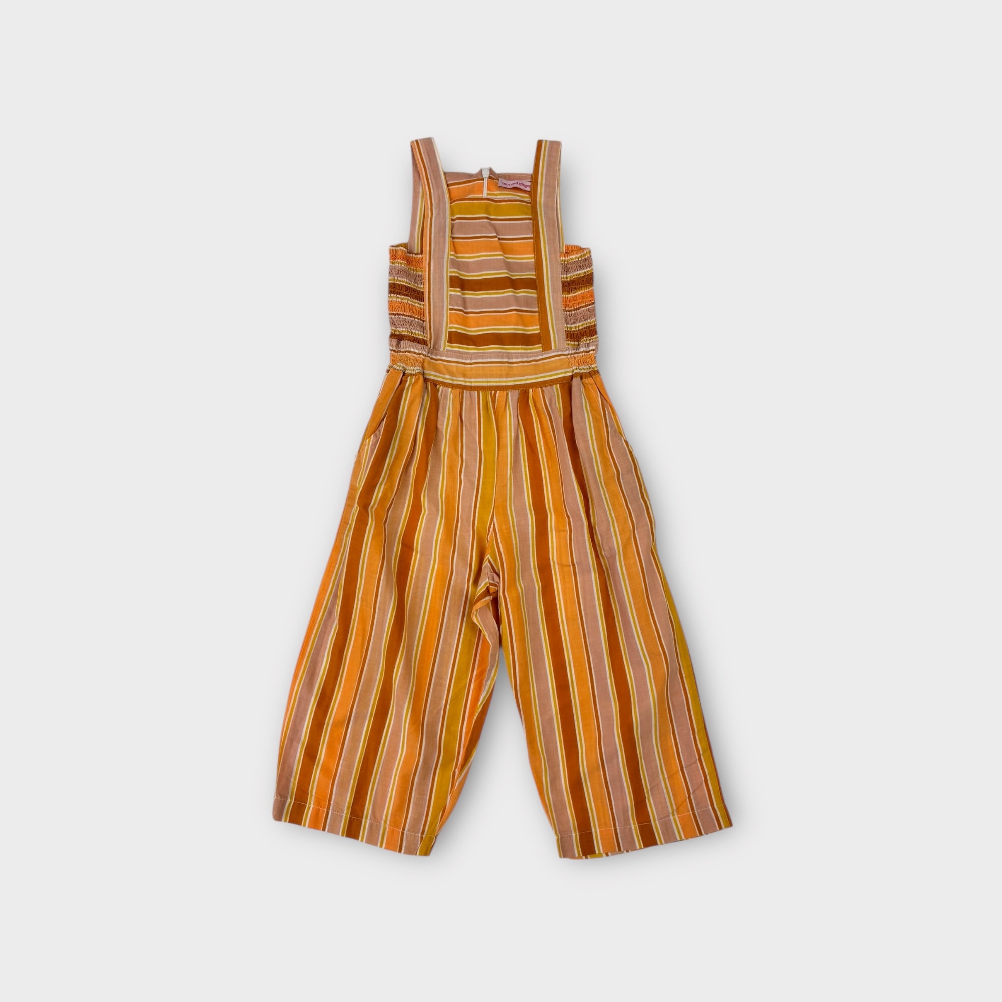 Stripped Smock Jumpsuit, Size 3