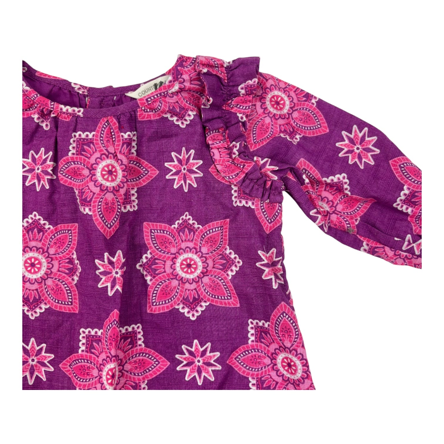 Country Road Purple Paisley Shirt, Size 00