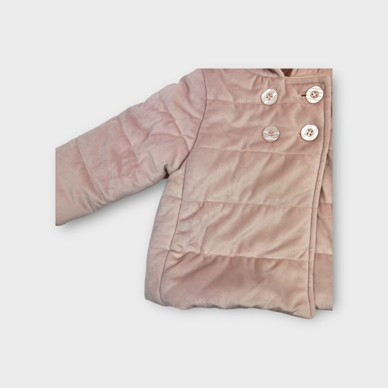 David Jones Pink Quilted Jacket, Size 1