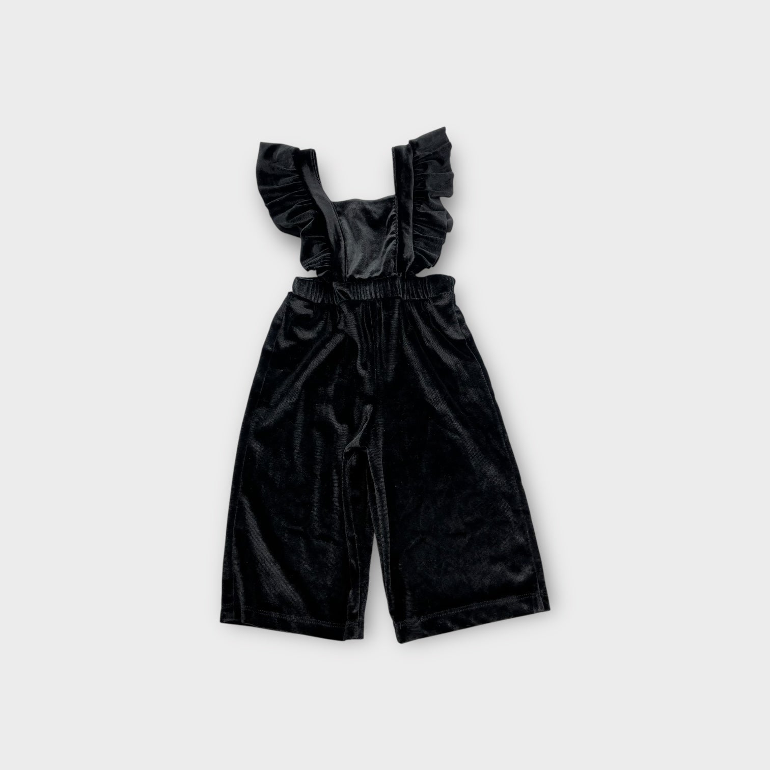 Zara Black Velour Jumpsuit, Size 0