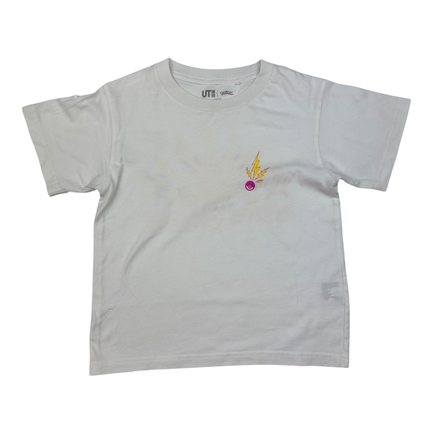 White Pokemon Print T-Shirt, Size 3-4