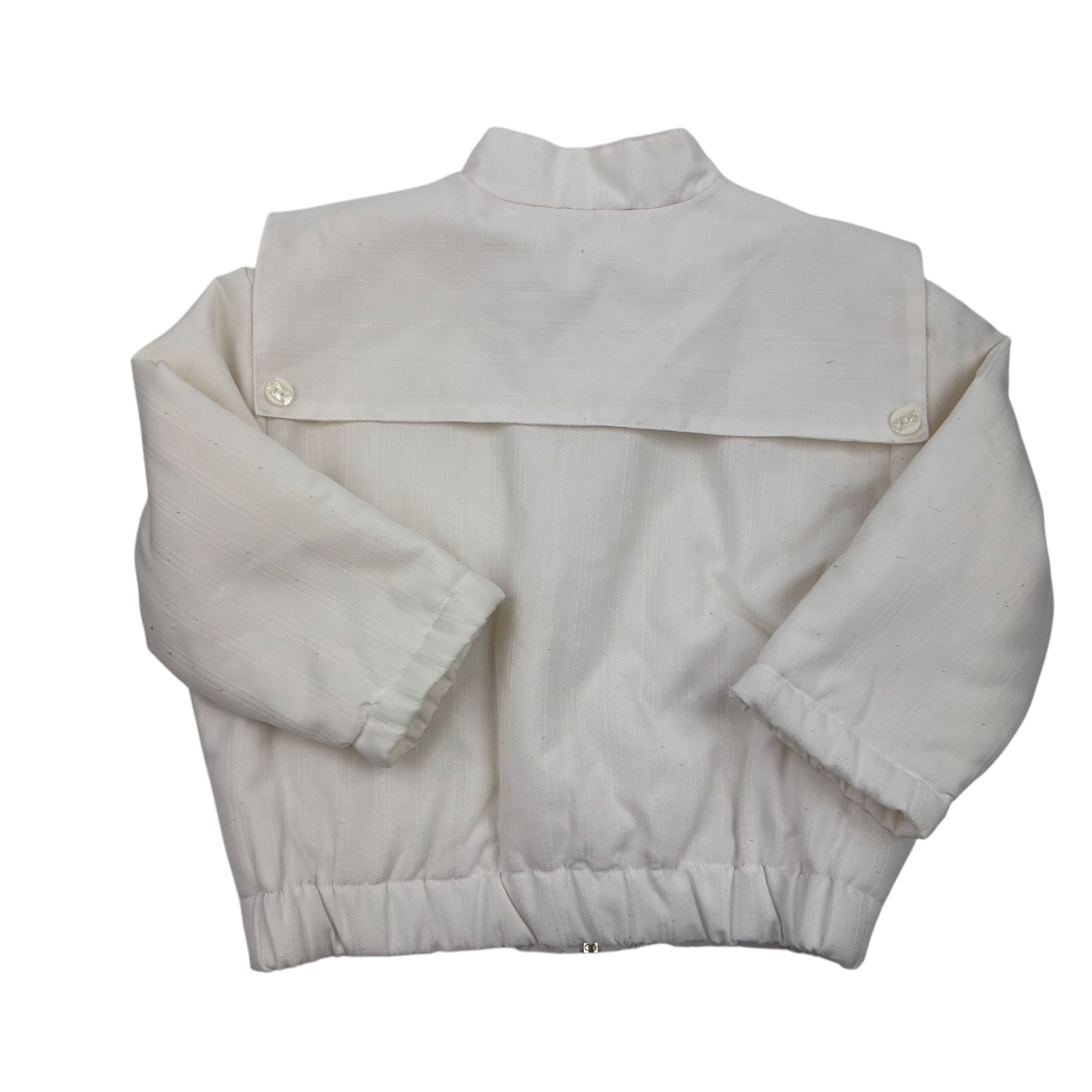 Vintage White Collared Jacket, Size 3