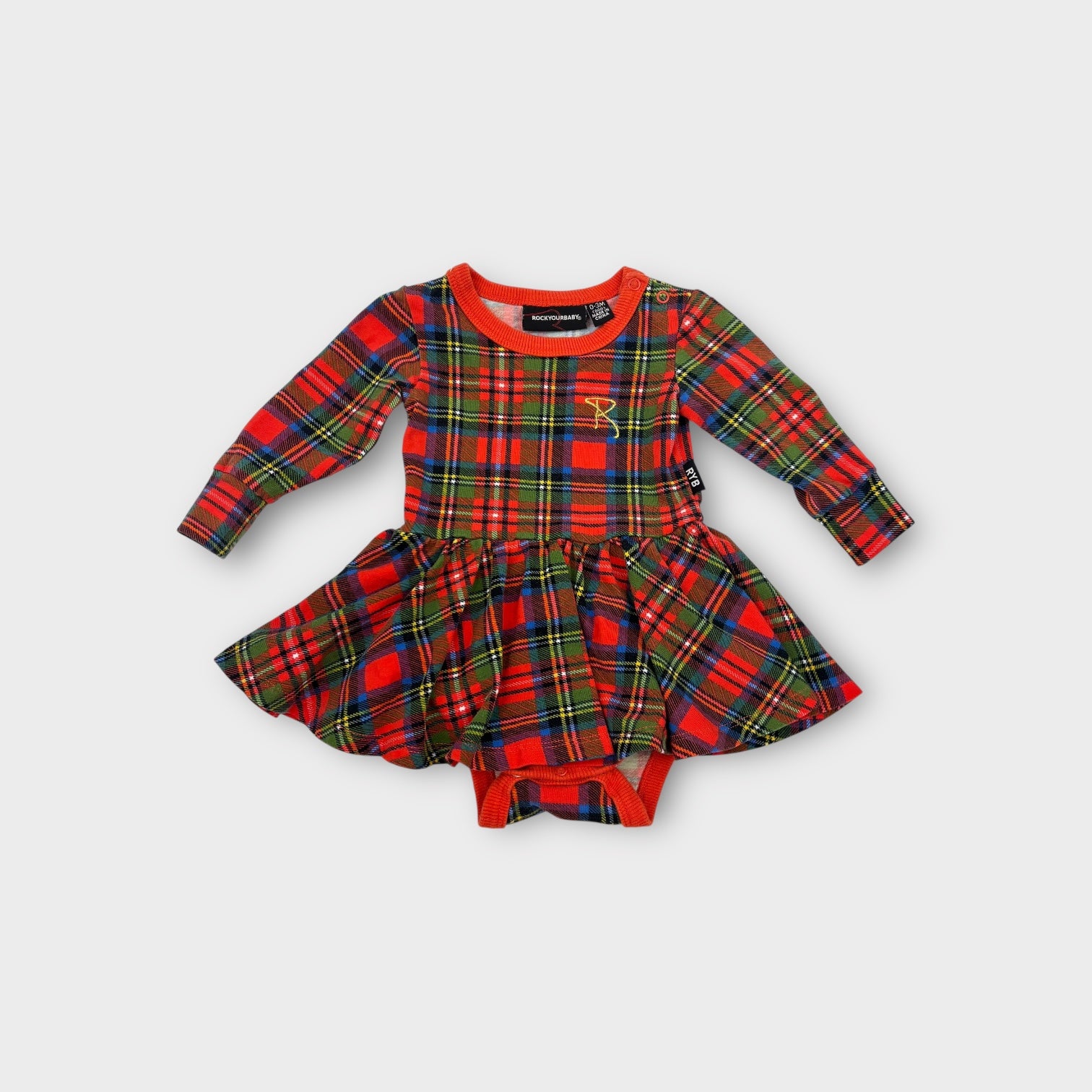 Rock Your Baby Tartan Dress, Size 000