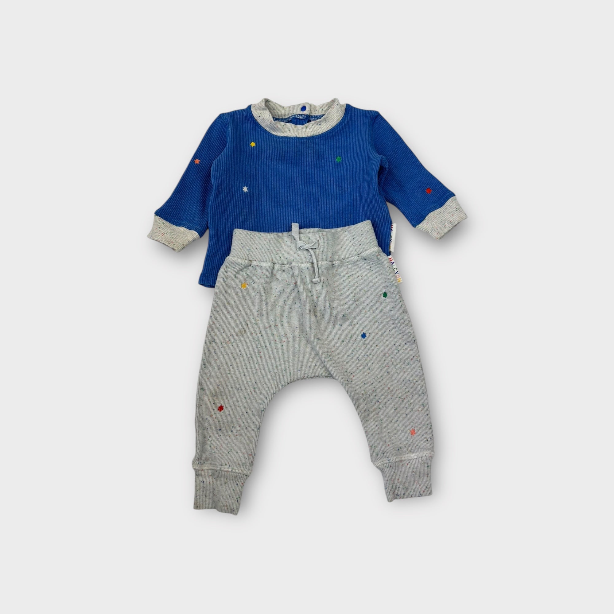 Halcyon Knits Speckled Waffle Set, Size 0