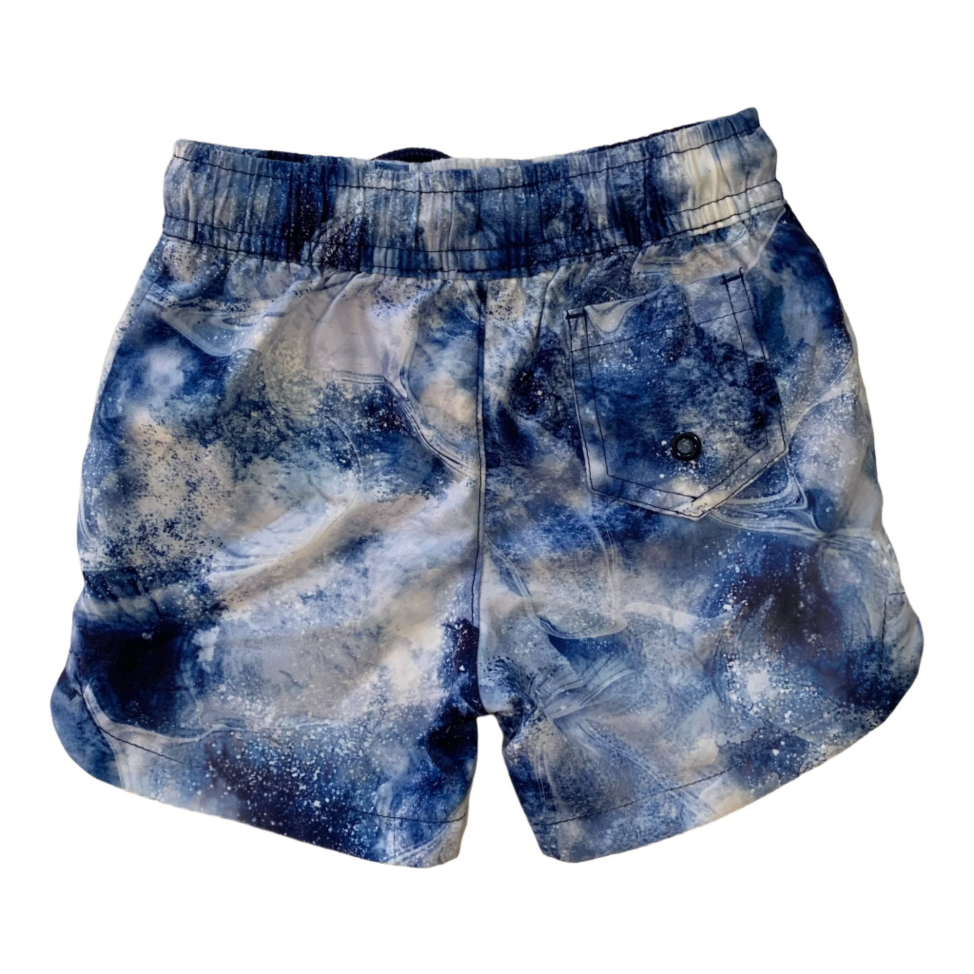 Bebe Ink-Blot Swim Shorts, Size 00