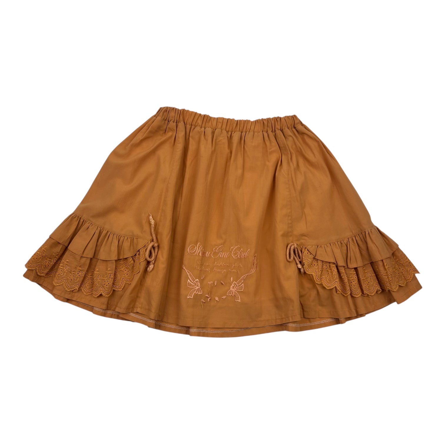 Handmade Mustard Swing Skirt, Size 10-12