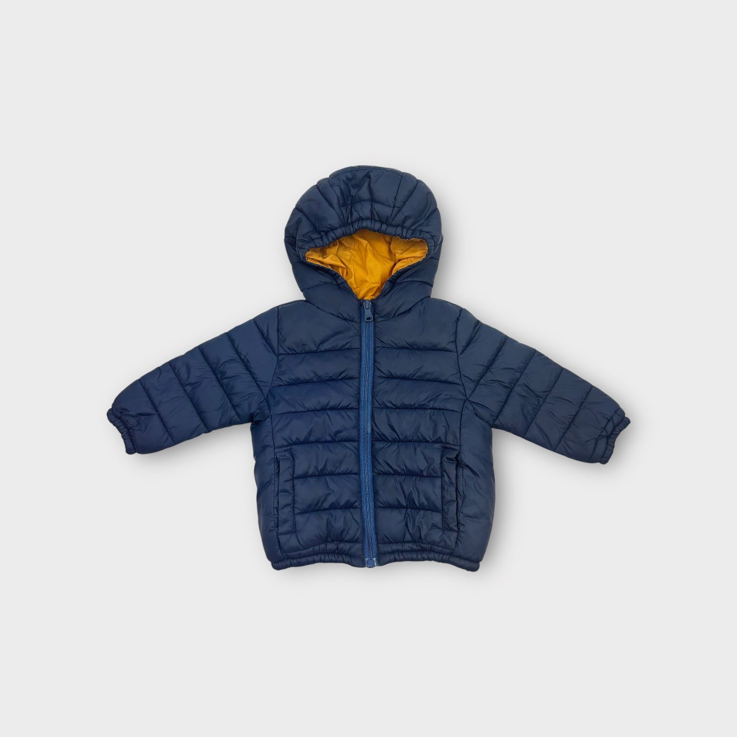 Zara Baby Navy Hooded Puffer Jacket, Size 0