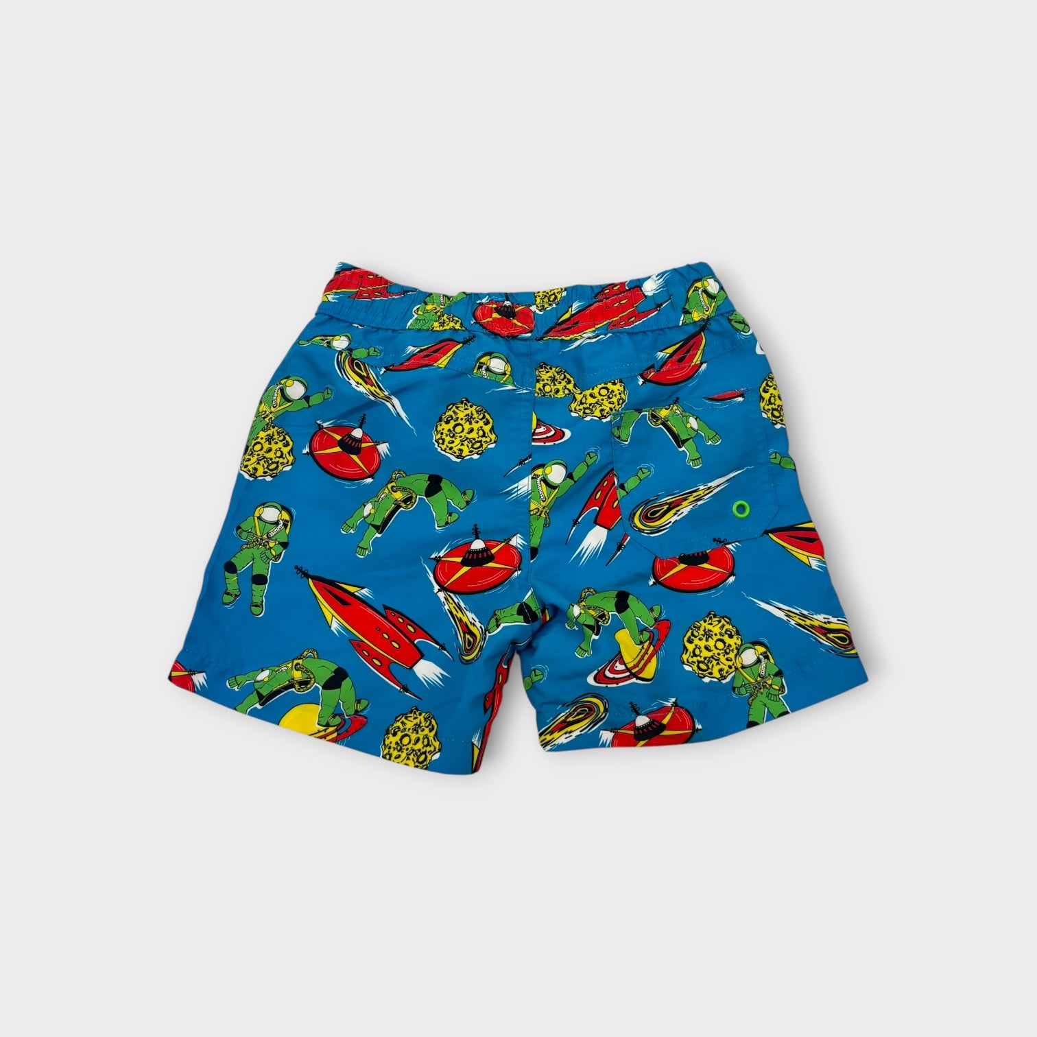 Kip & Co Space Print Swim Shorts, Size 4