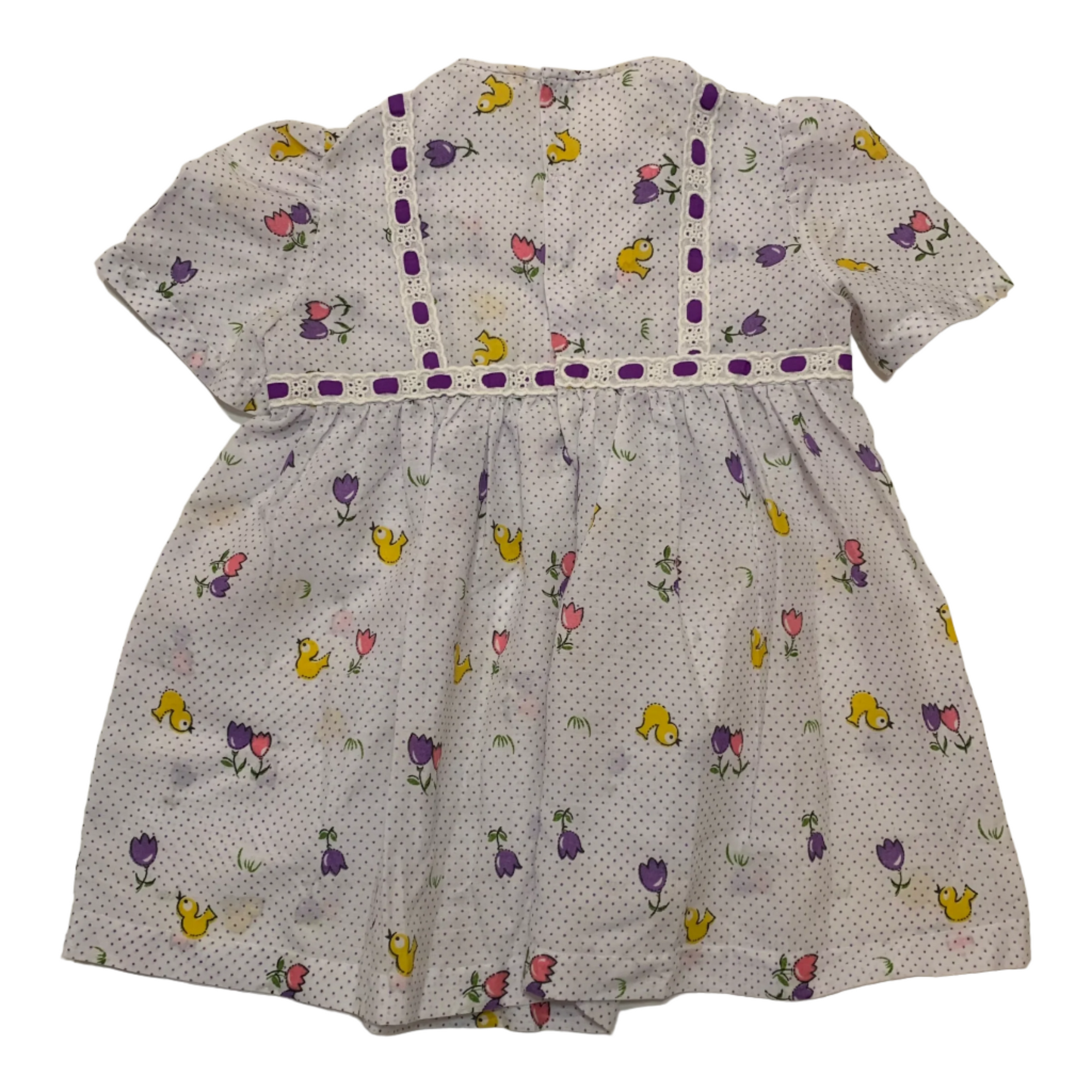 Handmade Duck print Dress, Size 1