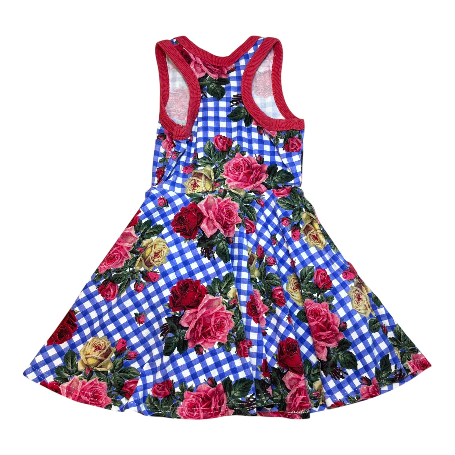 Rock Your Kid Gingham Roses Dress, Size 3