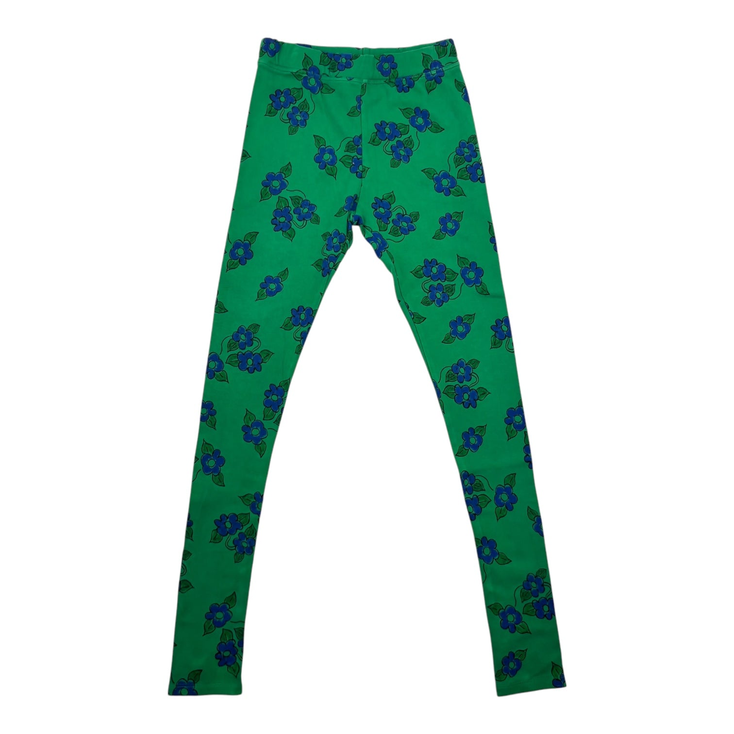 Weekend House Kids Green Flower Print Leggings, Size 11-12