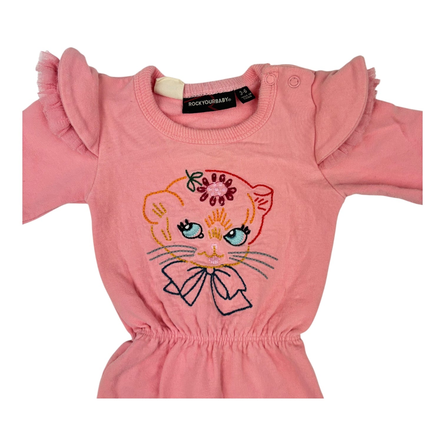 Rock Your Baby Embroidered Jumpsuit, Size 00