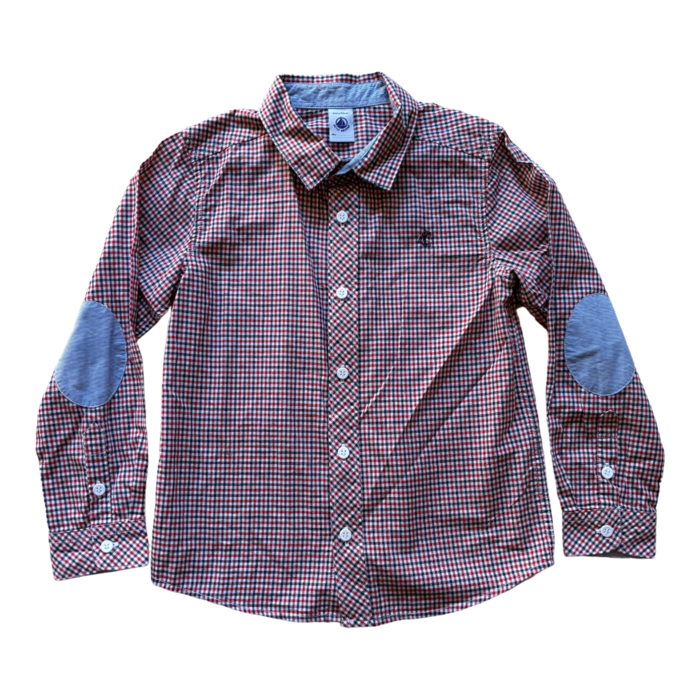 Petit Bateau Plaid Shirt, Size 5