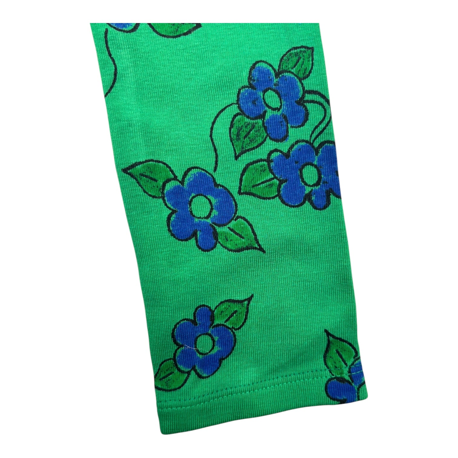 Weekend House Kids Green Flower Print Leggings, Size 11-12