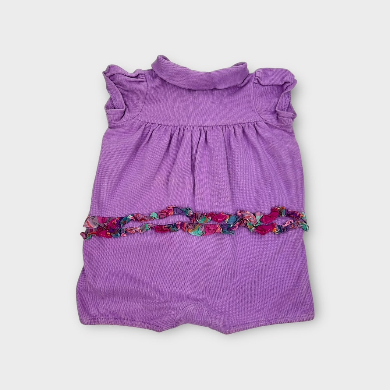 Ralph Lauren Purple Polo Romper, Size 00
