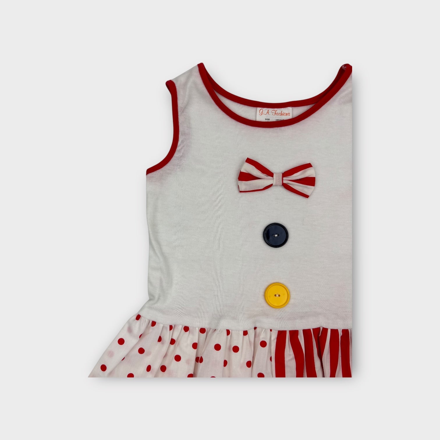 Vintage Red & White Patterned Dress, Size 2
