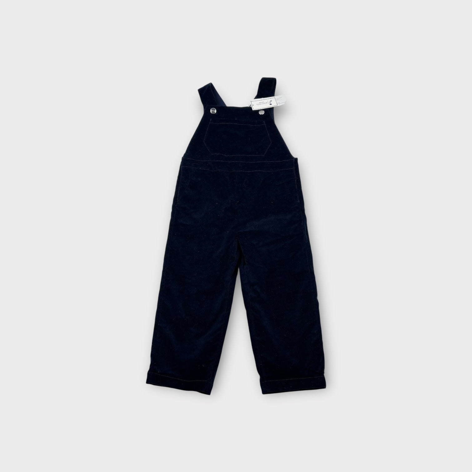 Jacadi Paris Navy Velour Overalls, Size 2-3