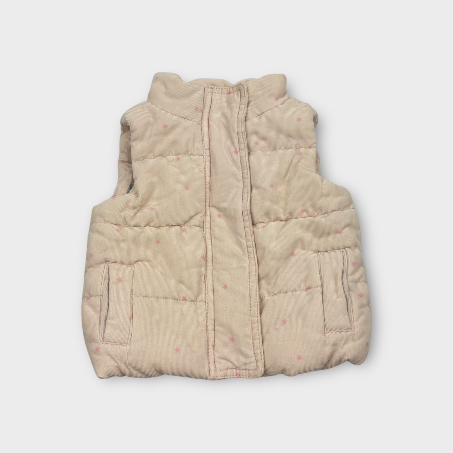 Country Road Pink Corduroy Puffer Vest, Size 0
