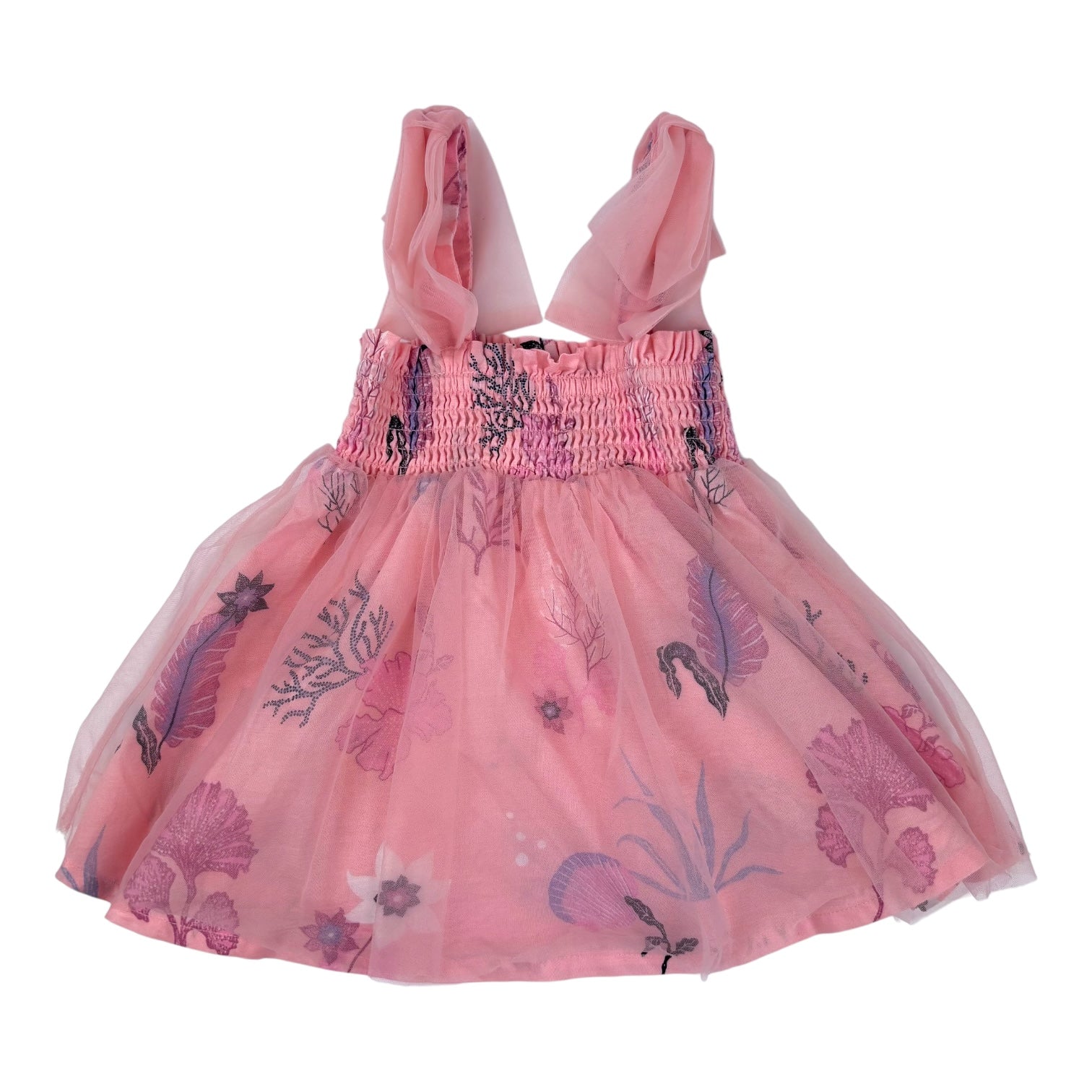 Country Road Pink Sealife Shirt w Matching Headbands, Size 1
