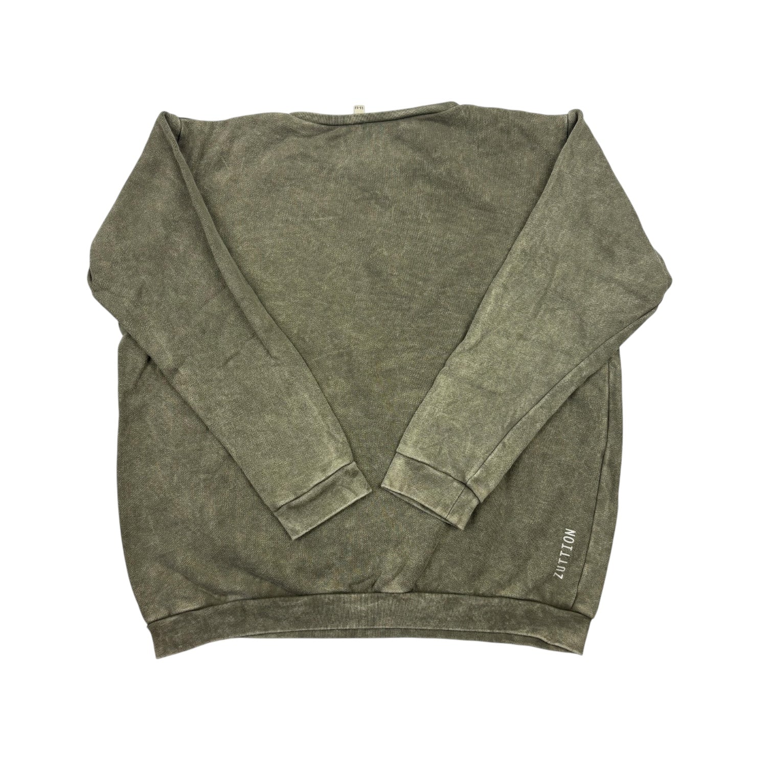 Zuitton Kids Green Washed Jumper, Size 11-12