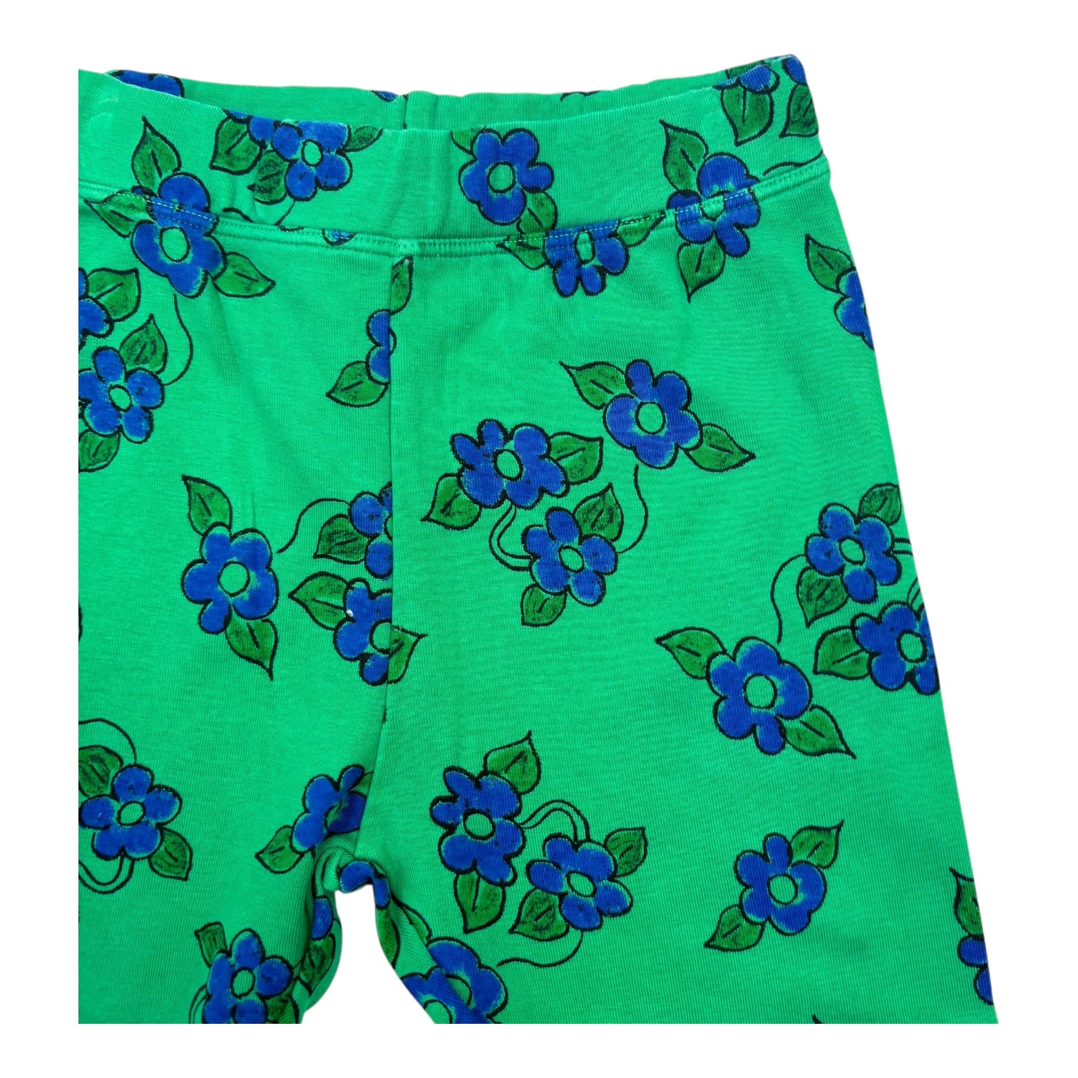 Weekend House Kids Green Flower Print Leggings, Size 11-12