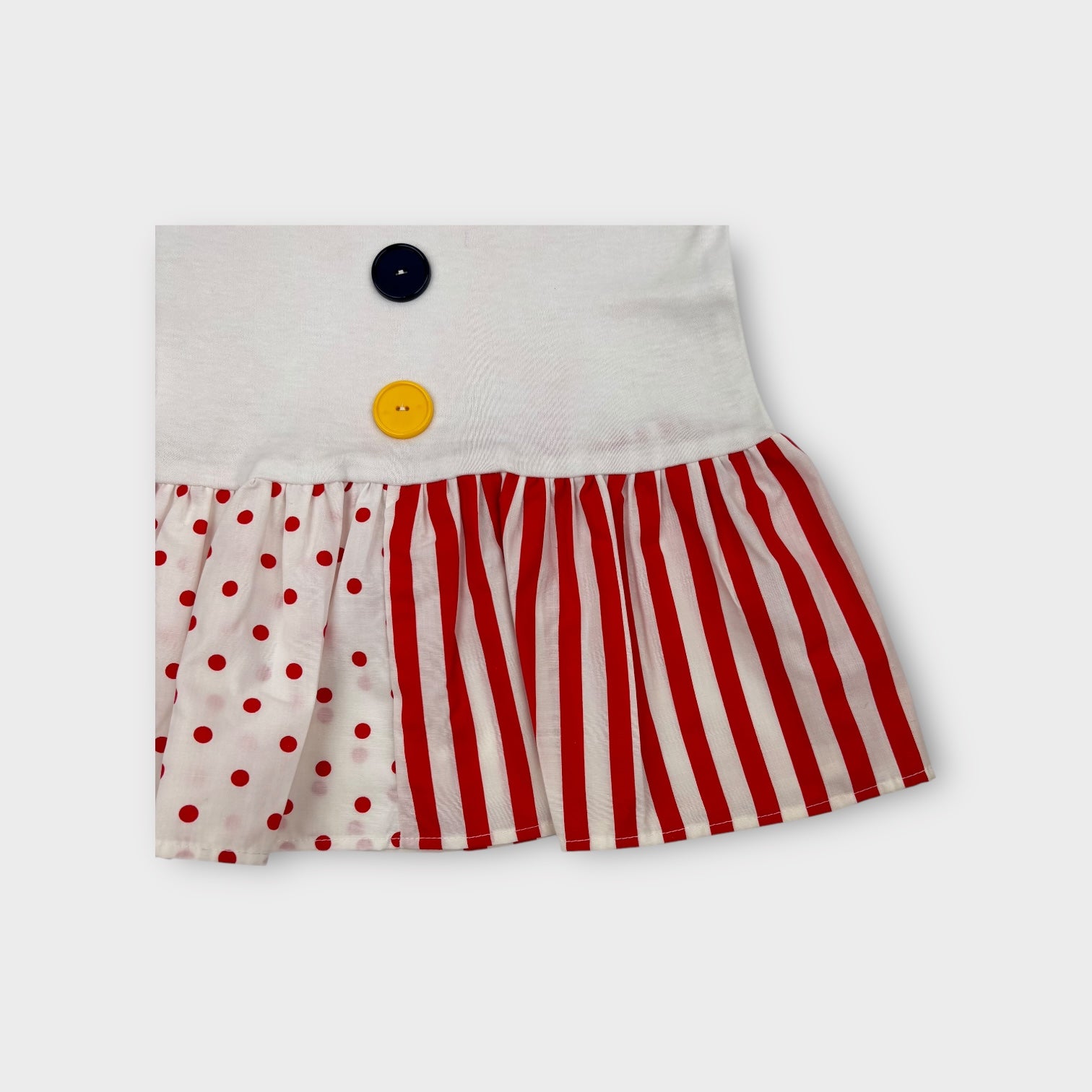 Vintage Red & White Patterned Dress, Size 2