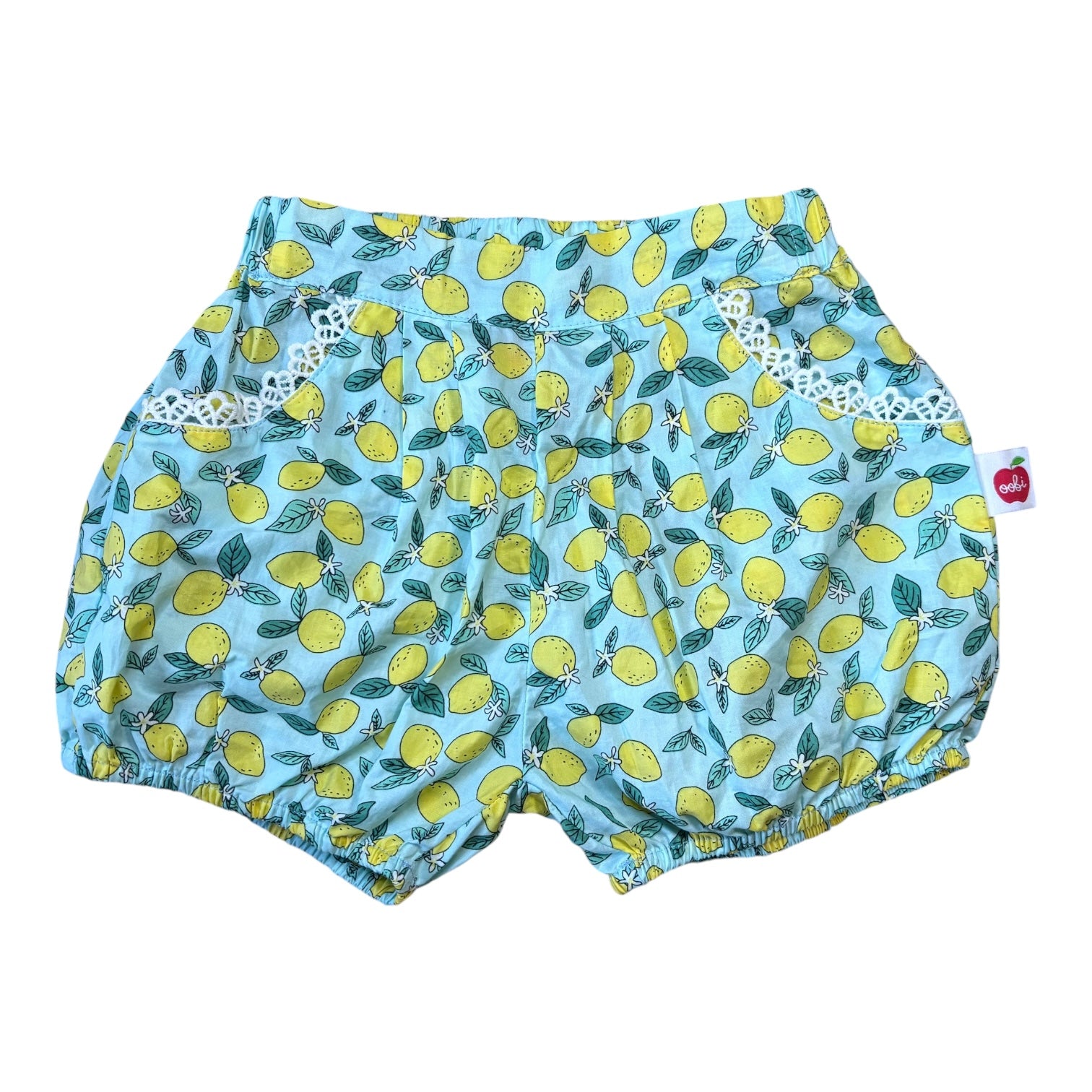 Oobi Lemon Print Bloomers, Size 4