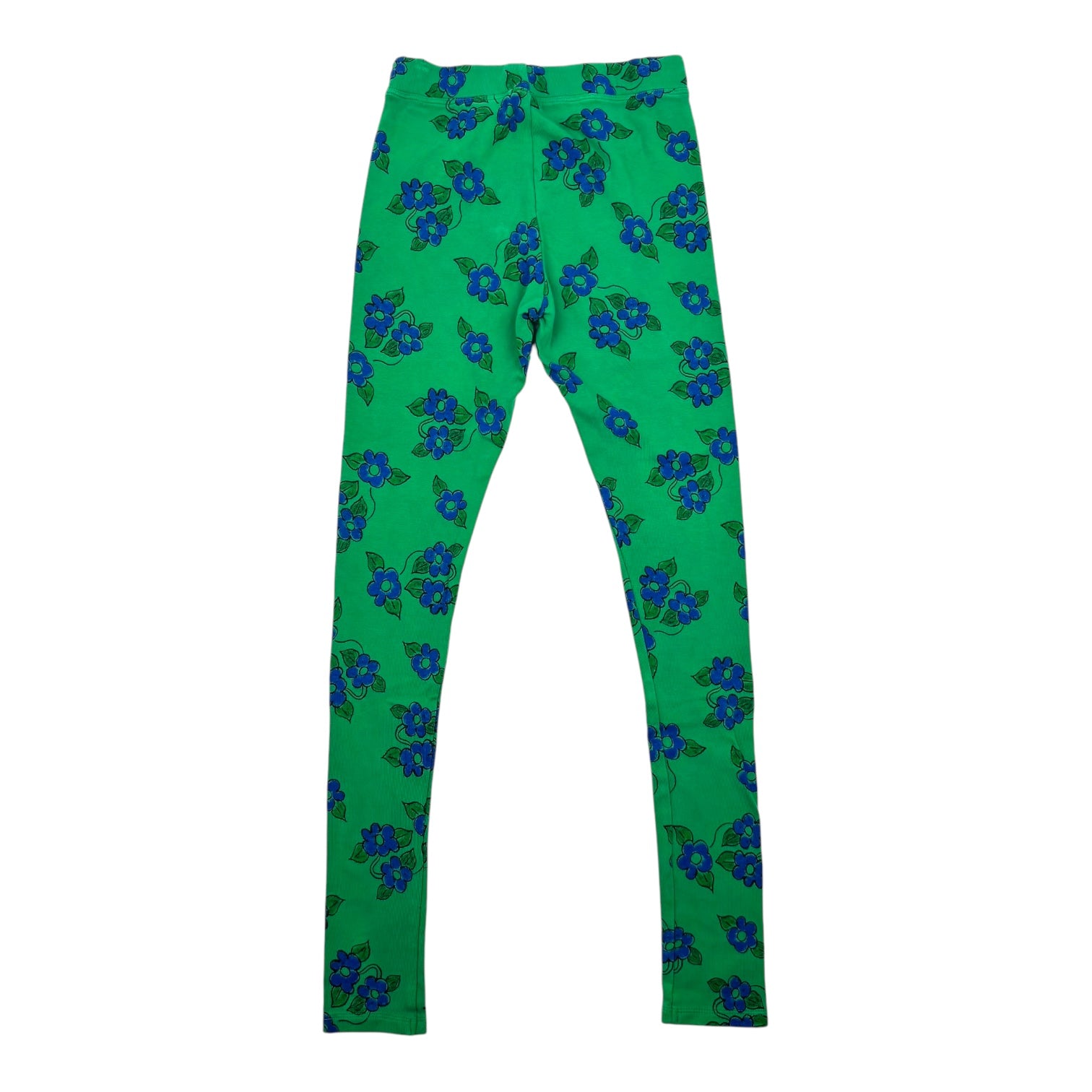 Weekend House Kids Green Flower Print Leggings, Size 11-12