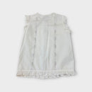 White Embroidered Blouse, Size 8