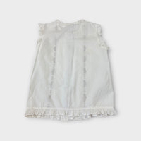 White Embroidered Blouse, Size 8