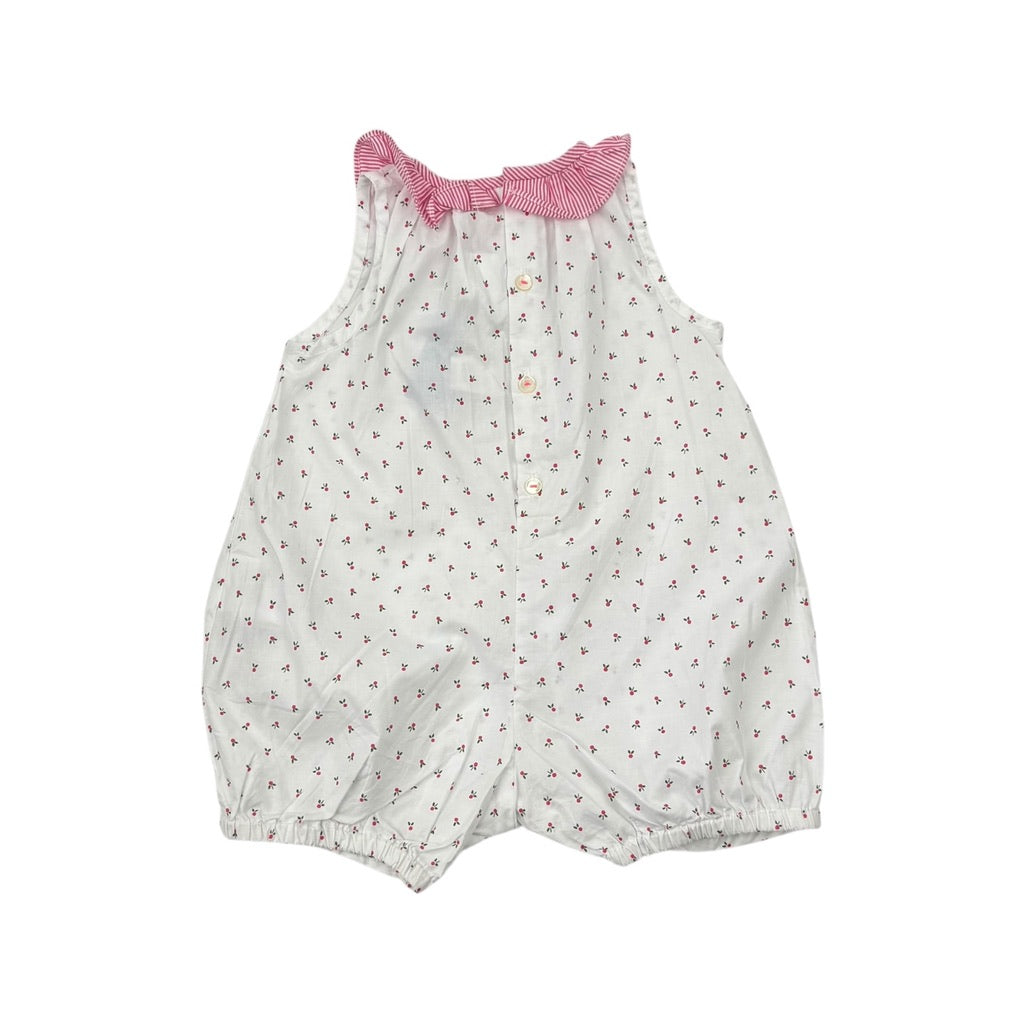 Jacadi Paris White Floral Romper, Size 000