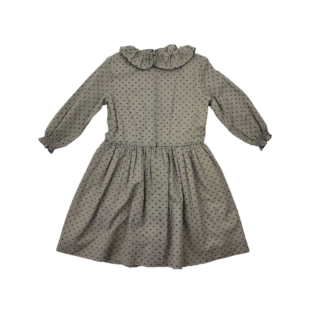 La Coqueta Frill Collar Grey Dress, Size 8