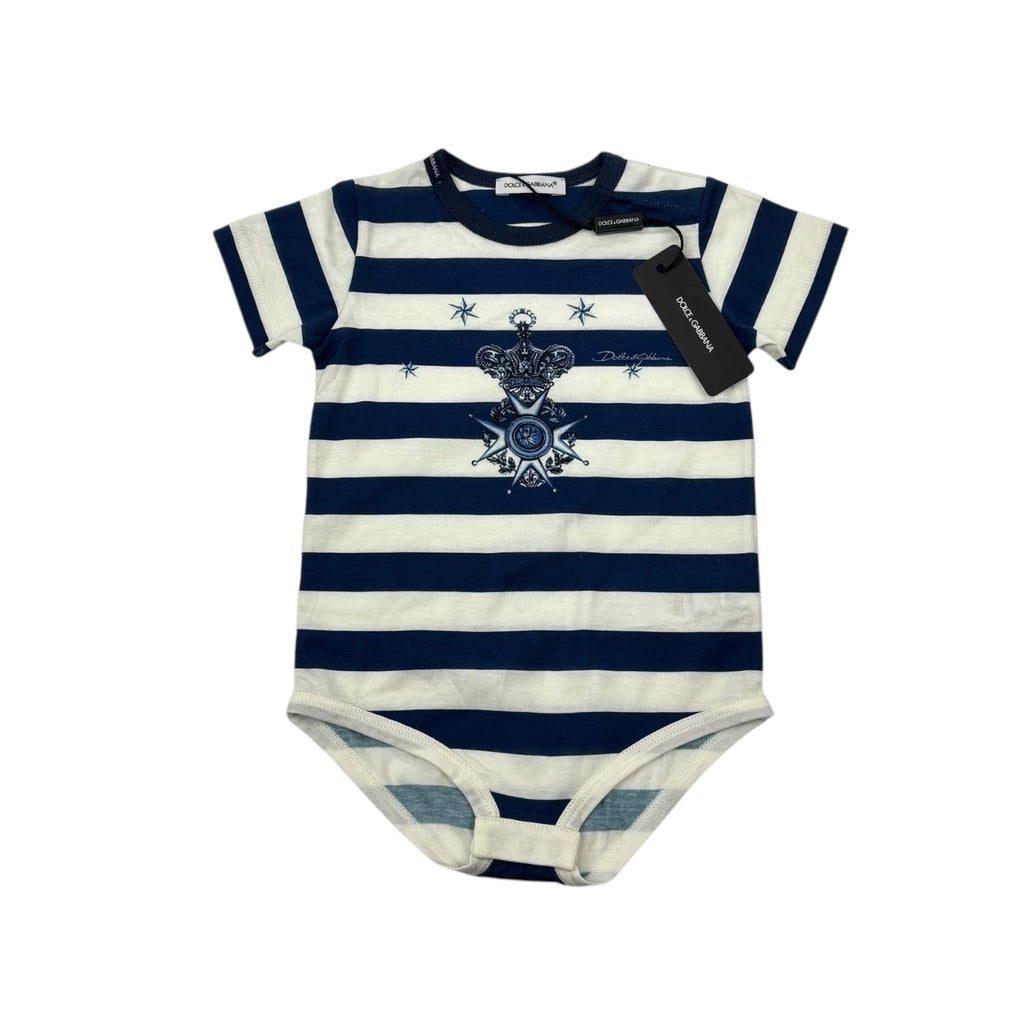 Dolce&Gabbana Stripe Bodysuit, Size 0