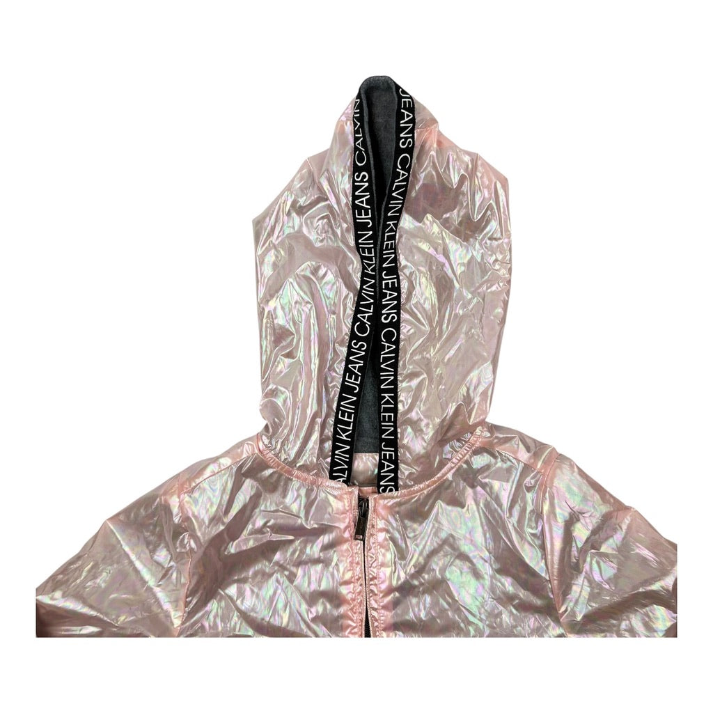 Calvin Klein Jeans Metallic Pink Jacket, Size 7