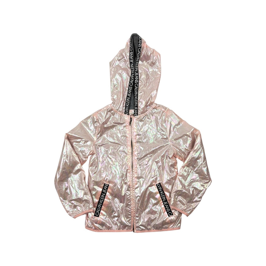 Calvin Klein Jeans Metallic Pink Jacket, Size 7
