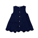 Jacadi Paris Scallop Hem Denim Dress, Size 0