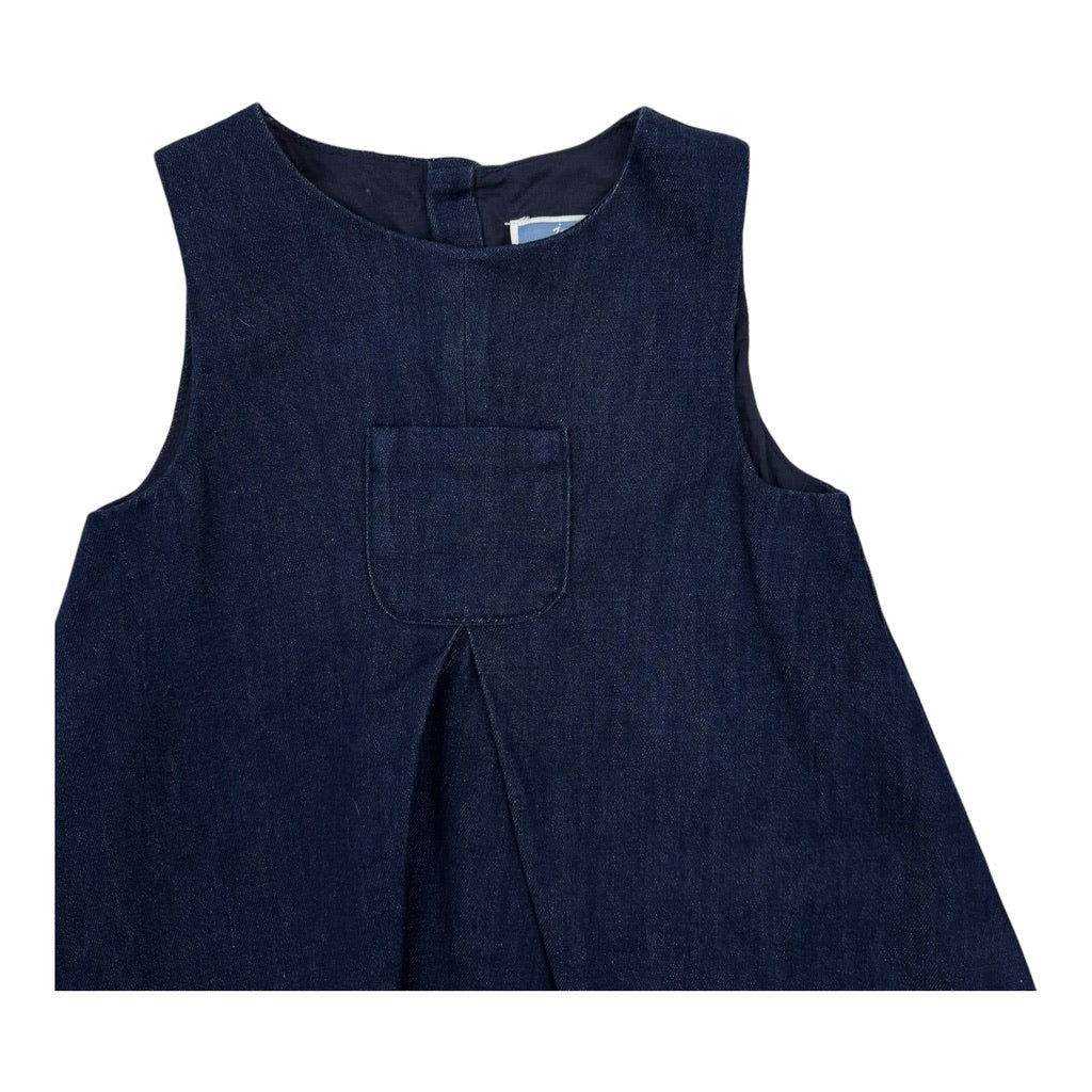 Jacadi Paris Scallop Hem Denim Dress, Size 0