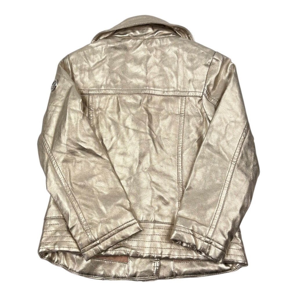 Michael Kors Gold Biker Jacket, Size 3