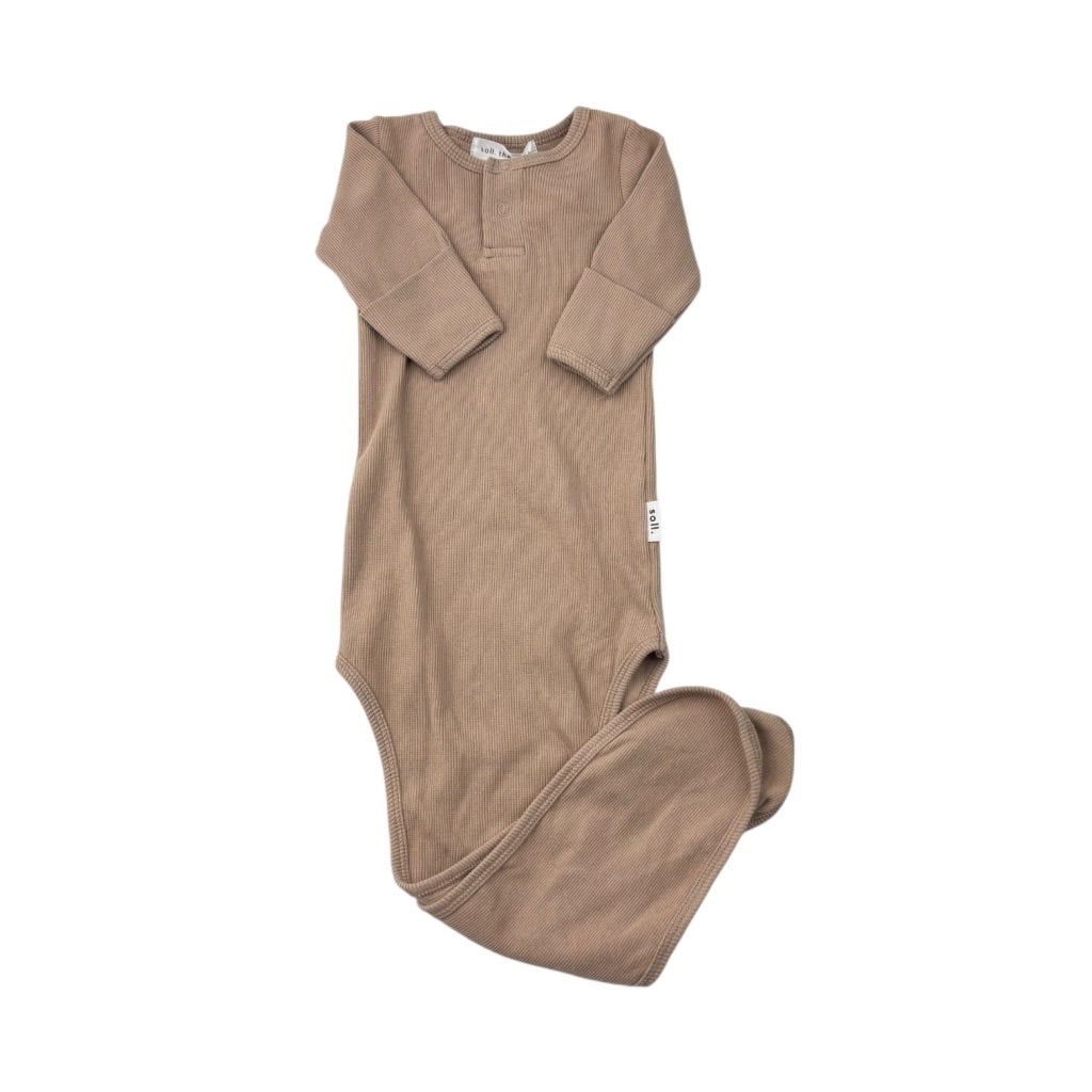 Soll The Label Ribbed Onesie and Hat Set, Size Newborn