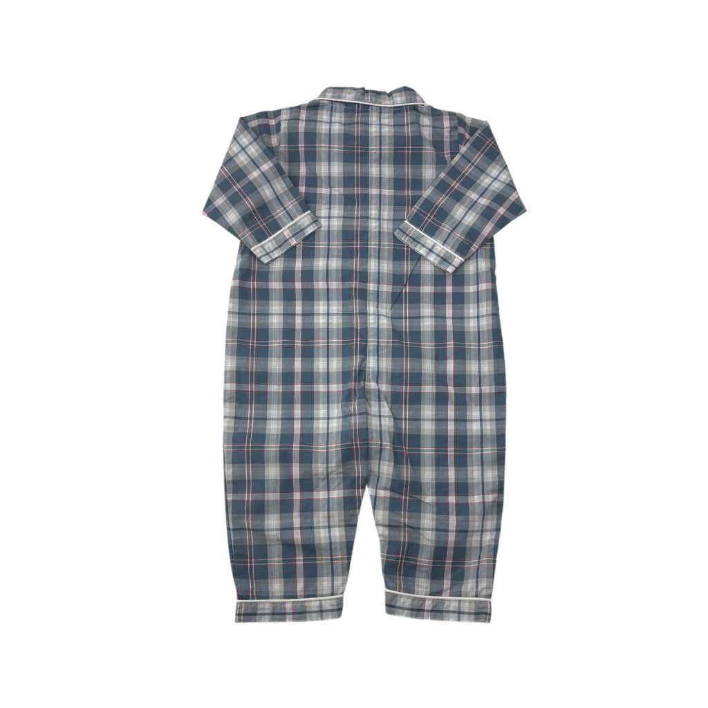 Le Petite Caddie Blue Check Pyjamas, Size 2